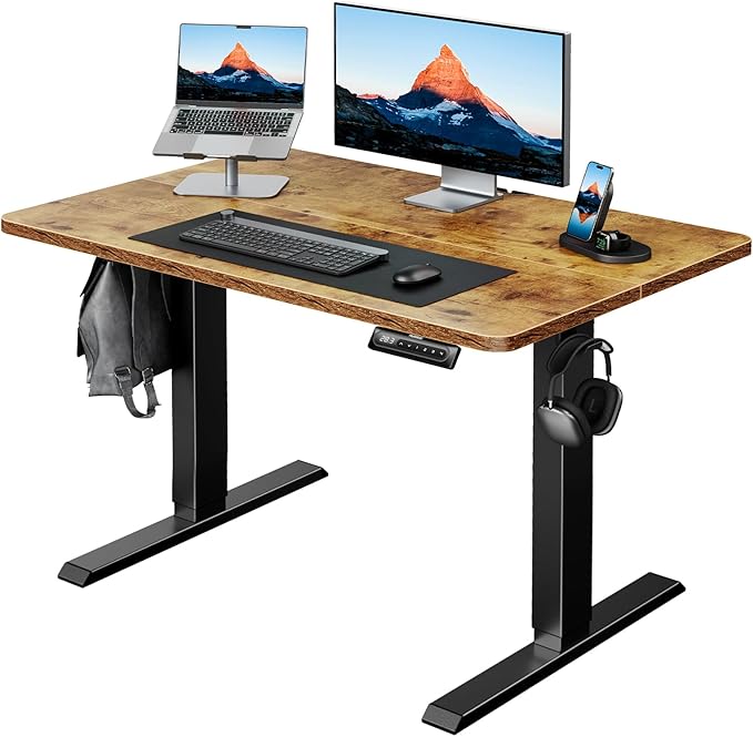 HUANUO 40" x 24" Electric Standing Desk Adjustable Height, 4 Memory Height by HUANUO