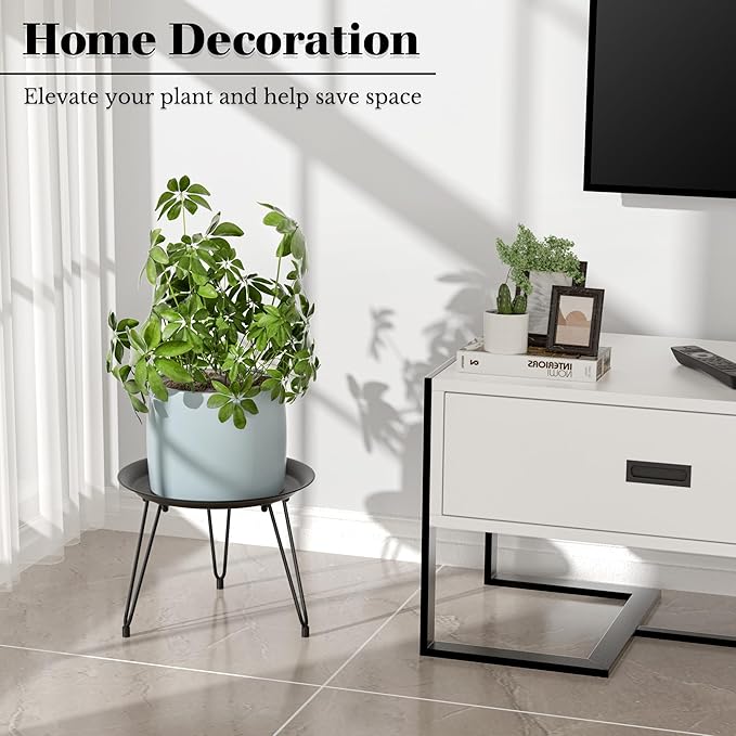 SUEH DESIGN Plant Stand Indoor, Metal Plant Stand Round Plant Table Heavy Duty - Image 2