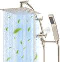 Hibbent All Metal 10'' Rainfall Shower Head, Dual Shower Head Combo, High by Hibbent