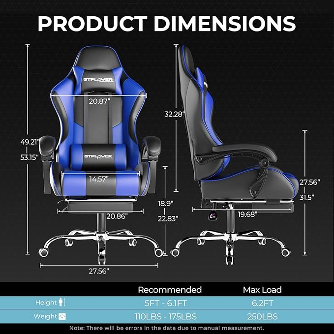 GTPLAYER Gaming Chair, Computer Chair - Image 3