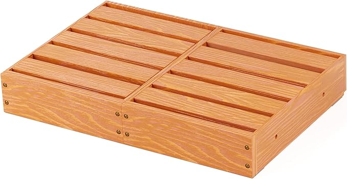Wooden Step Stool, Durable Pine Wood Platform 23.6" x 15.9", 3.5" High by DMTVAL