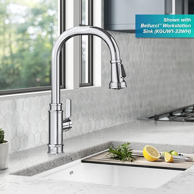 KRAUS Allyn Transitional Industrial Pull-Down Single Handle Kitchen Faucet in - Image 3