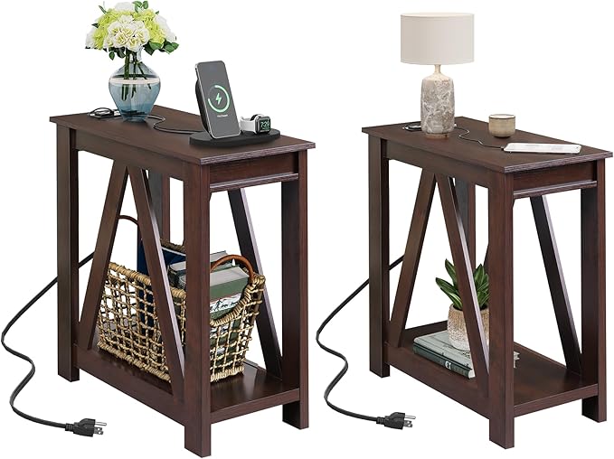 WLIVE End Tables Living Room Set of 2 by WLIVE