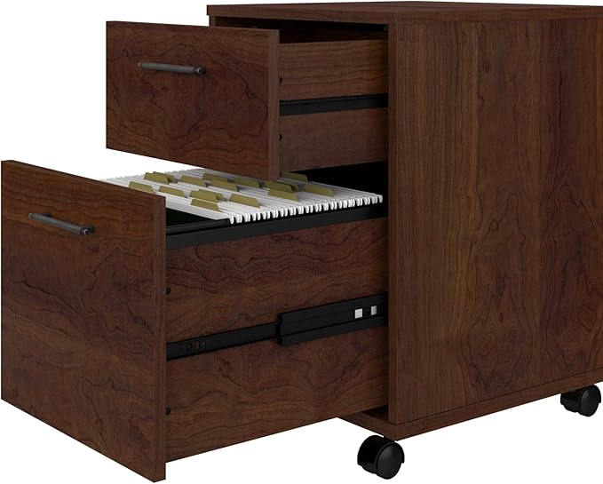 Bush Furniture Key West 2 Drawer Mobile File Cabinet in Bing Cherry - Image 4
