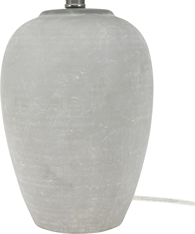 Nourison Home 23" Vintage Grey Ceramic Pot Table Lamp - Image 7