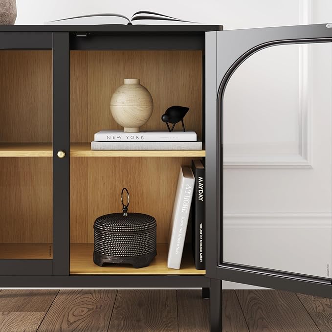 Nathan James Mason Storage Cabinet, Free Standing Accent Sideboard Buffet - Image 6