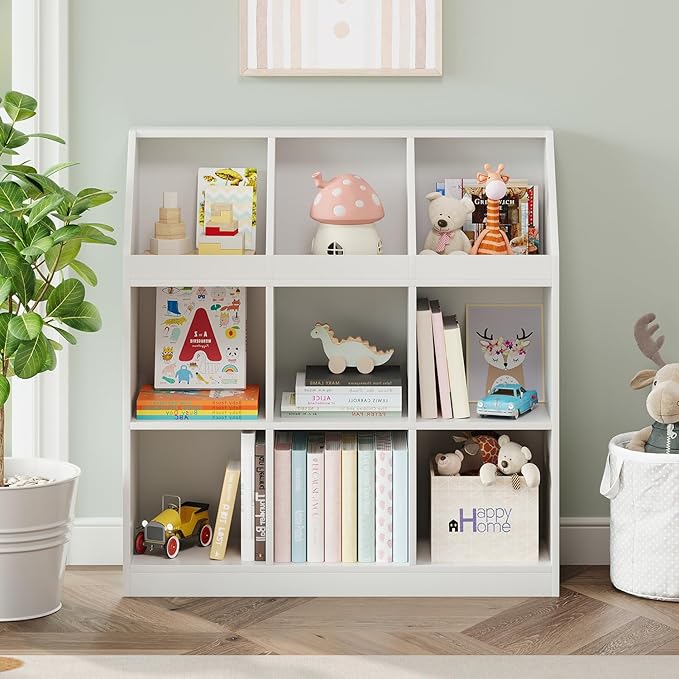 9-Cube Wooden Storage Bookcase - Image 7
