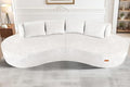 Homguava 104'' Modular Sectional Sofa, Curved Modern Sofa by Homguava