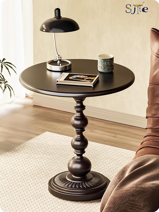 Side Table - 13.8" Round Small Accent Table - Elegant Matte-Finished End Tables - Image 3