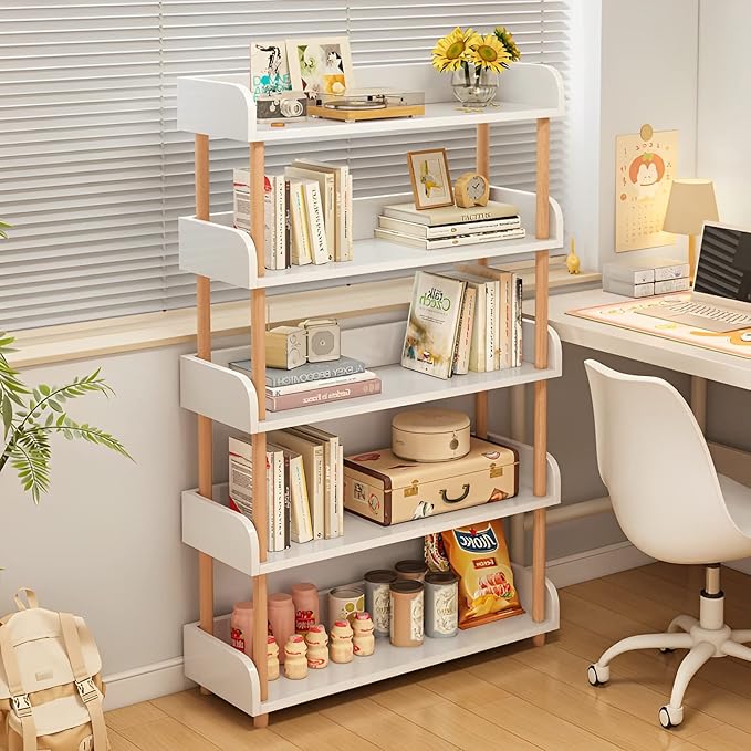 5-Tier Wooden Open Bookcase - Image 7