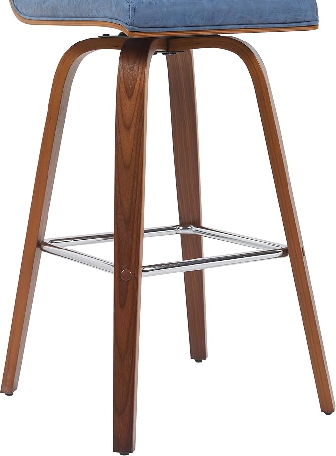 Armen Living Vienna Modern Swivel 30" Bar Height Barstool - Image 7
