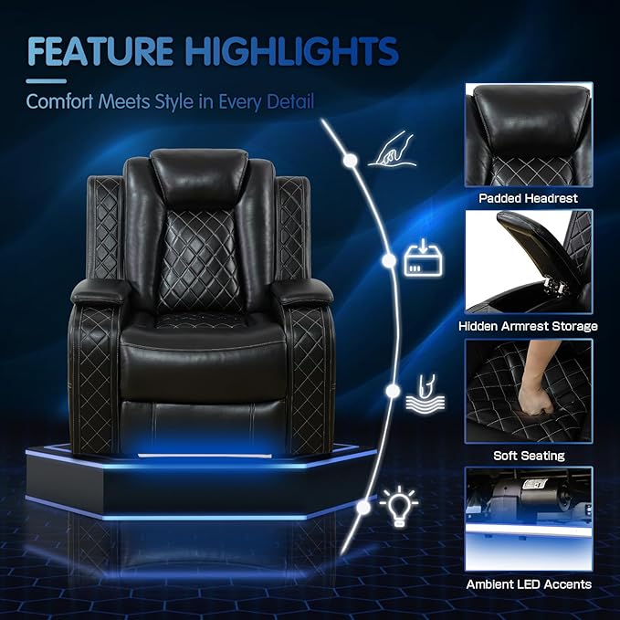 PU Leather Power Reclining Sofa Set - Image 3