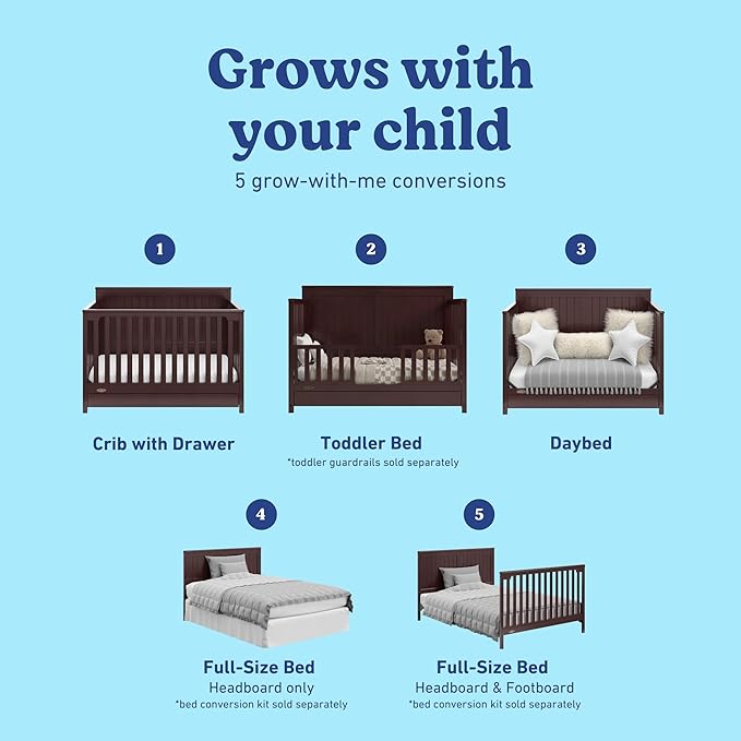 Graco Hadley 5-in-1 Convertible Crib - Image 5
