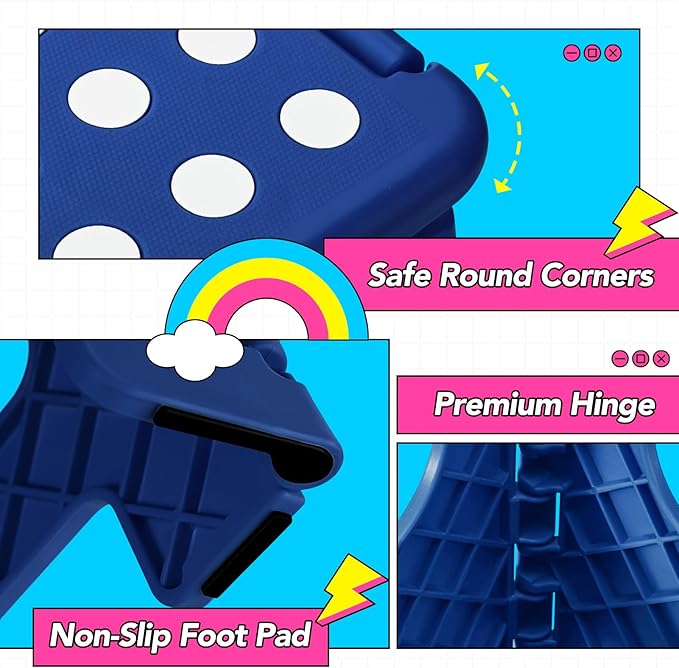 Delxo Folding Step Stool, 13 inch Non-Slip Foldable Stools Up to 300 LBS - Image 3