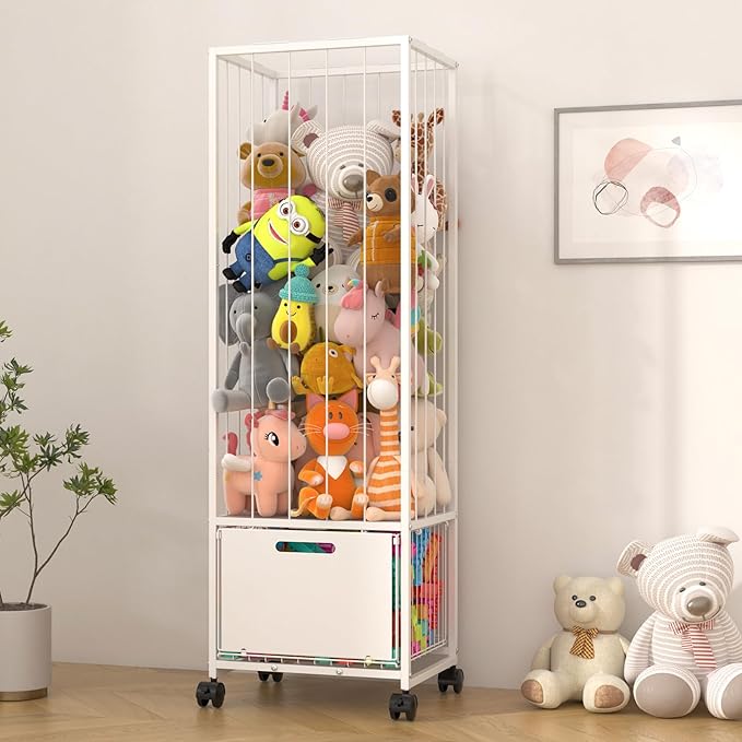 Bukfen Metal Stuffed Animal Storage Zoo Extra Large Stuffed Animal Holder Space by bukfen
