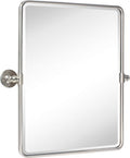 TEHOME 20 x 24 inch Farmhouse Nickel Metal Framed Pivot Rectangle Bathroom by TEHOME