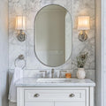 ANDY STAR Chrome Oval Mirror for Bathroom, 20x33 Inch Pill-Shaped Chrome by ANDYSTAR
