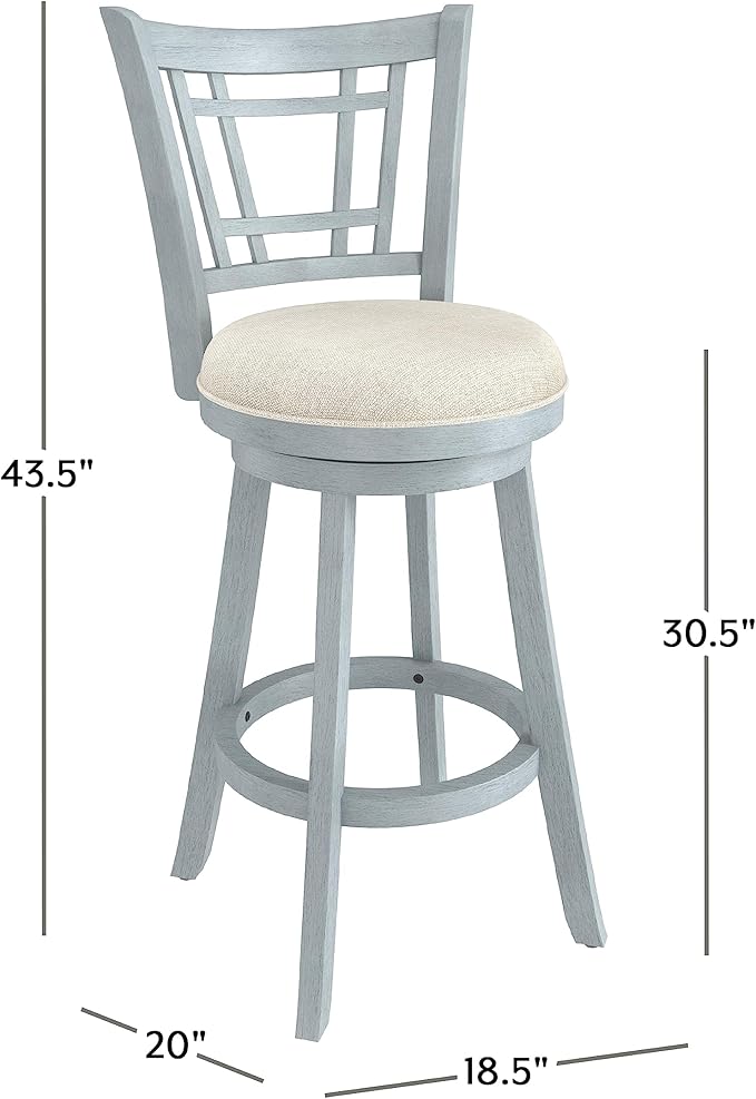 Hillsdale Fairfox 30.5" Wood Swivel Bar Height Stool - Image 3
