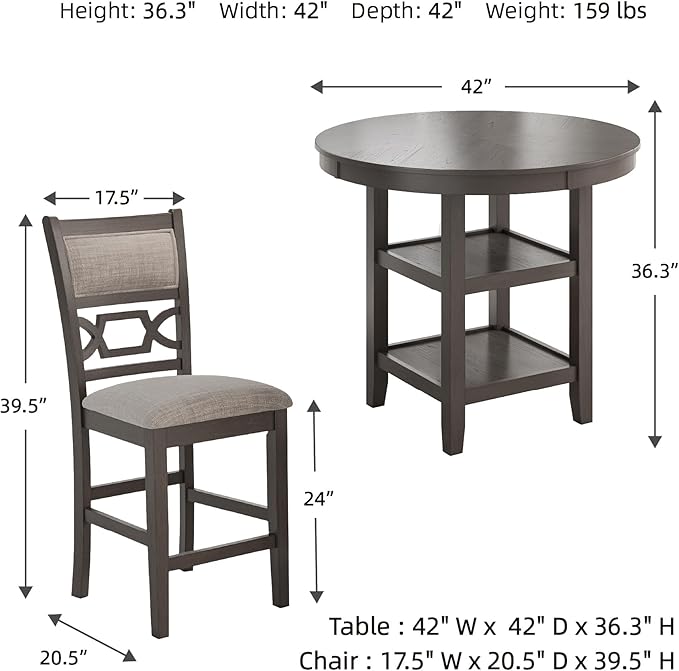 Signature Design by Ashley Wrenning Modern Diamond Patterned Counter Height - Image 3