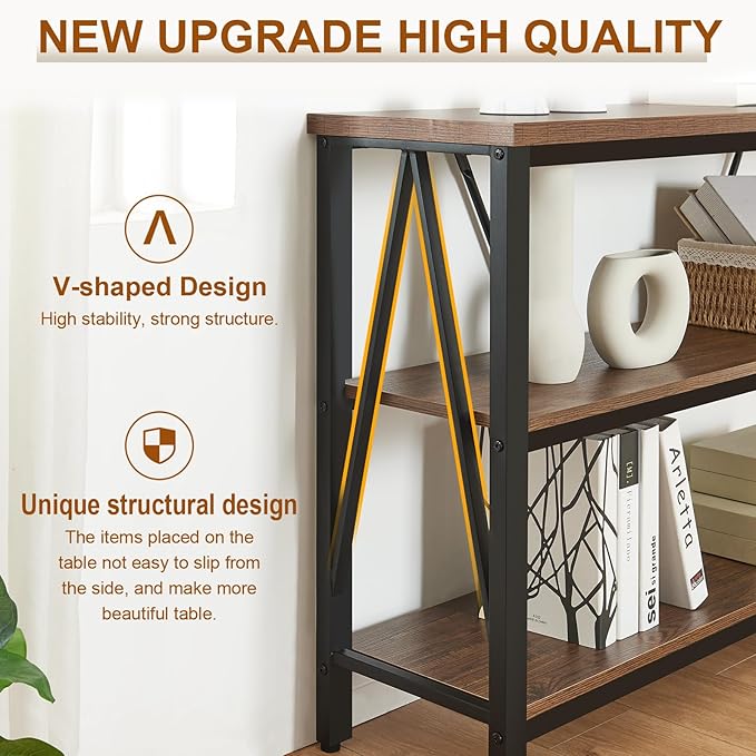 HOMISSUE Entryway Console Table, Rustic Console Table - Image 4