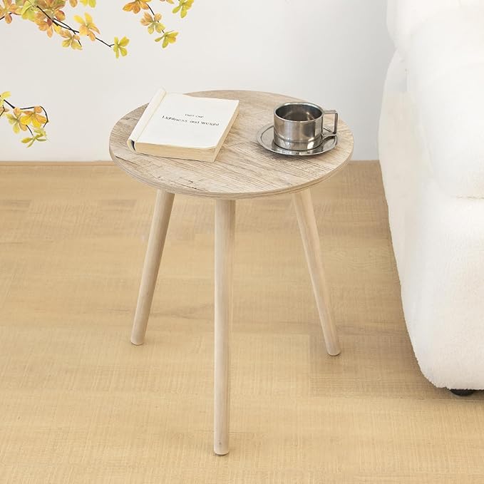 AWASEN Round Side Table, Modern Small End Table - Image 6
