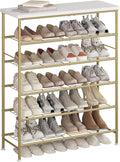 Shoe Rack Organizer 6 Tier for Closet Entryway Free Standing Metal Storage Shoe by MAKELIFESIMPLE