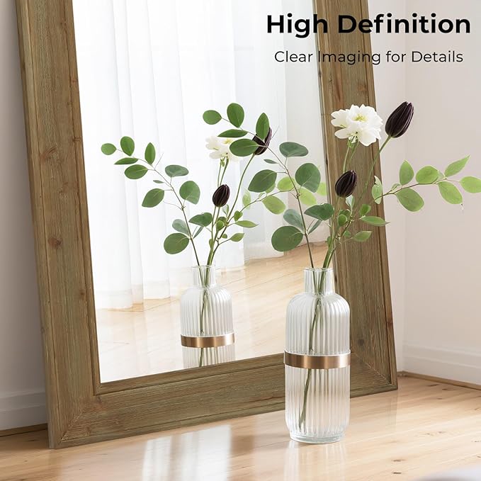 WallBeyond Full Length Mirror Rustic Wood Framed, 27 x 67 inch Farmhouse Wall - Image 7