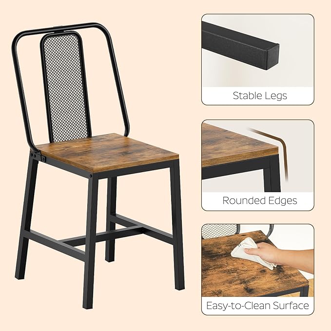 Dining Chairs Set of 2, Wooden Kitchen Chairs, Farmhouse Dining Chairs - Image 7