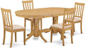 East West Furniture VAAN5-OAK-C 5 Piece Dining Table Set by EastWestFurniture