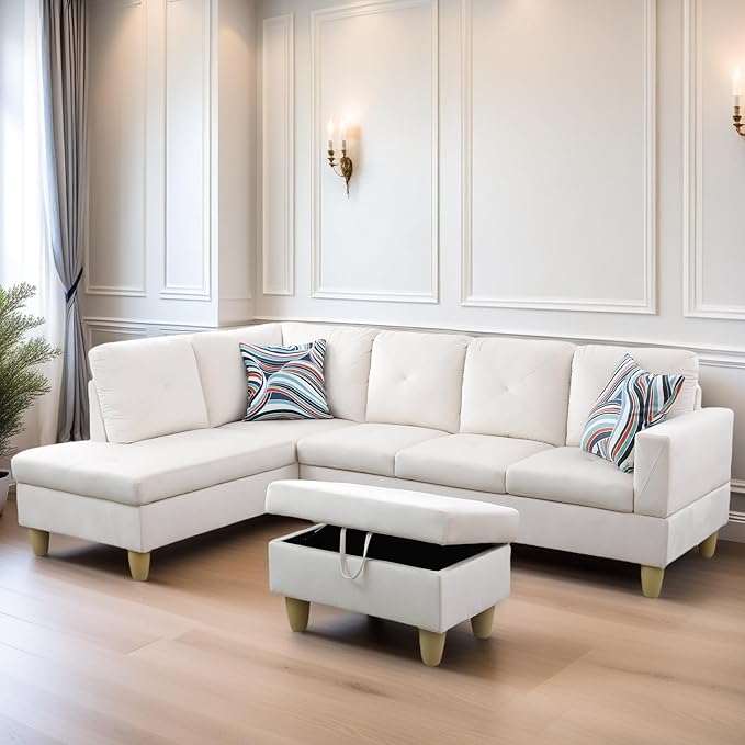 L Shaped Sectional Couch Sofa, Modern Couches - Image 3