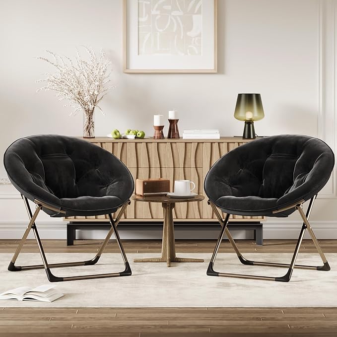 Comfy Saucer Chairs, Cozy Faux Fur Living Room Chair - Image 6