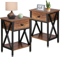 VECELO Nightstands Set of 2, Modern Bedside End Tables, Night Stands by VECELO