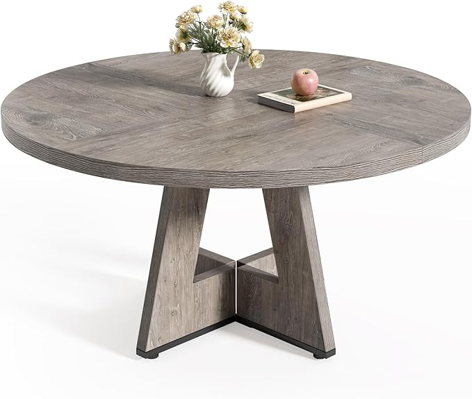 LITTLE TREE Round Dining Table for 4-6 People, 47 Inches Dining Room Table by LITTLETREE