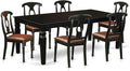 East West Furniture LGKE7-BLK-LC 7 Piece Modern Dining Table Set Consist of a by EastWestFurniture