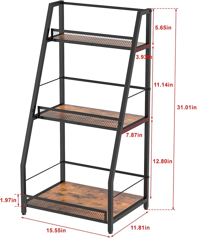 3-Tier Trapezoid Liquor Stand for Home Bar, Stepped Wine Rack Freestanding - Image 7
