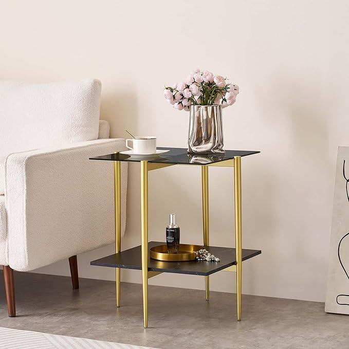 Glass End Table, Mid-Century Modern Design Sofa Table, - Image 5
