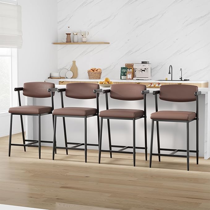GarveeHome Counter Height Bar Stools of 4 - Image 3