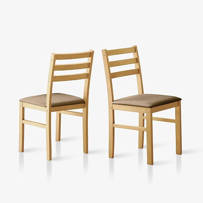 Livinia Seattle Modern Farmhouse Kitchen Dining Room Chair Set of 2, Solid Wood by Livinia