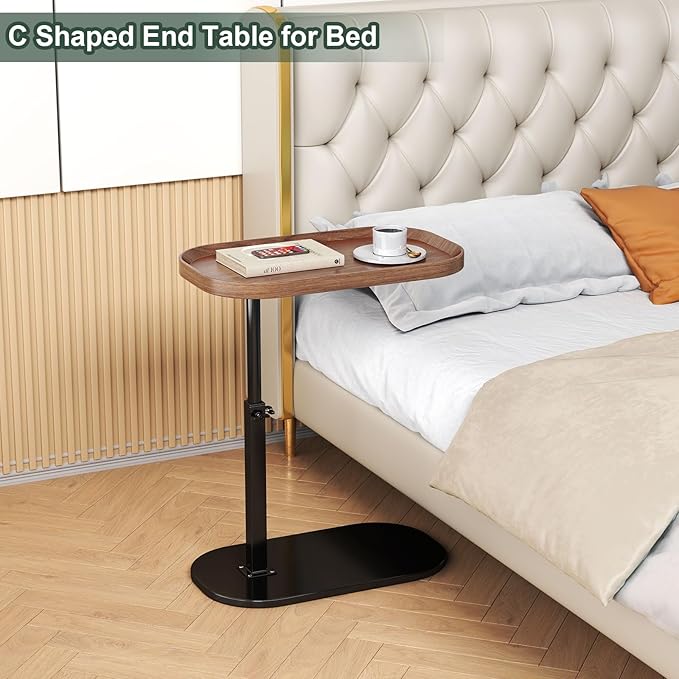 Adjustable Height C Shaped End Table - Image 3