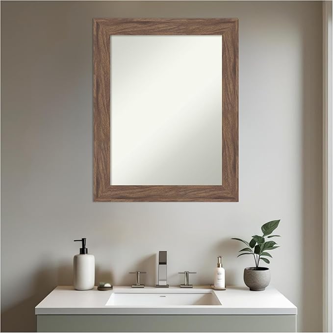 Amanti Art Brown Bathroom Mirror - Image 4
