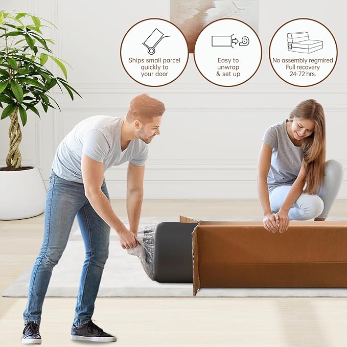 Queen Size Folding Sofa Couch Memory Foam - Image 6