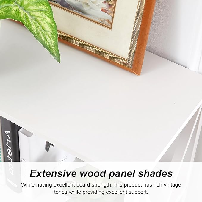 HOMISSUE Tall Bookshelf, 6-Tier Book Shelf, Rustic Wood Metal Bookshelves and - Image 6