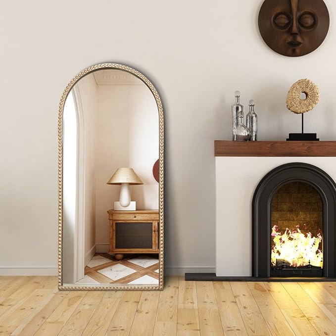 Gold Arched Mirror, Decorative Accent Mirror - Image 9