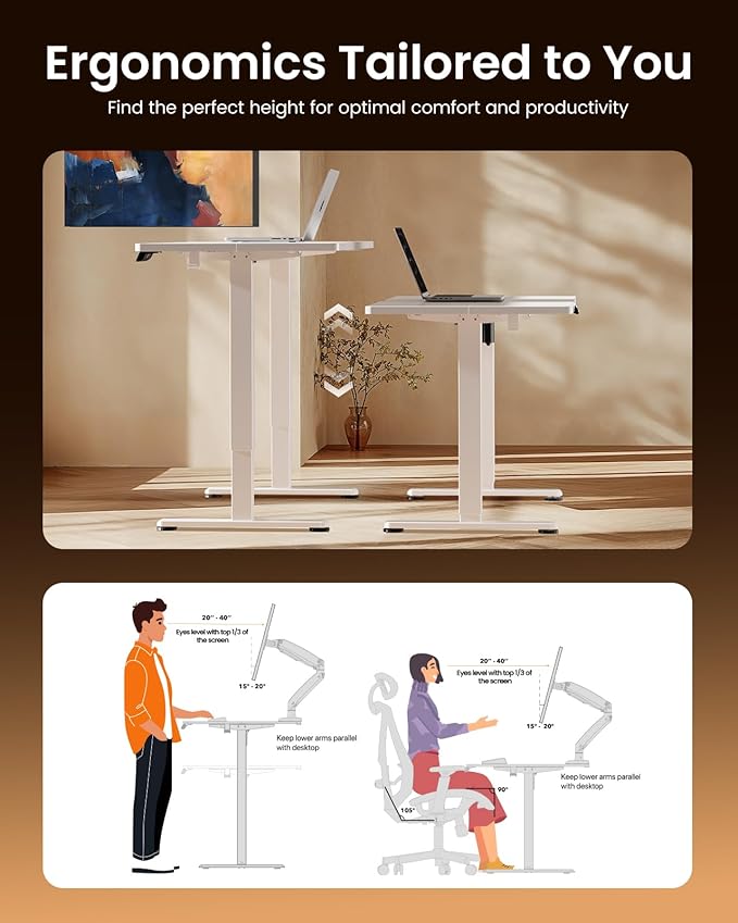 ErGear Height Adjustable Electric Standing Desk, 71 x 30 Inches Sit Stand up - Image 4