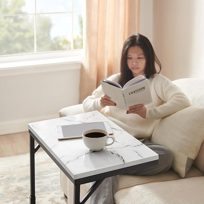 C-Shaped End Table, Small Sofa Table - Image 5