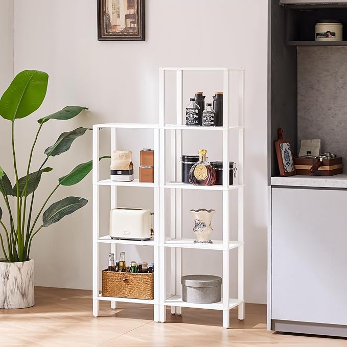 4 Tier Tall Wooden Bookshelf - Image 6