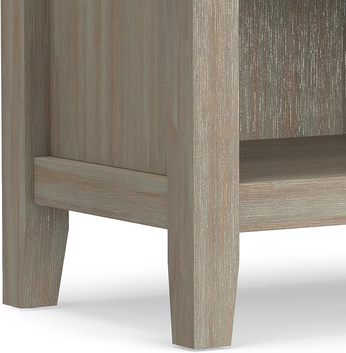 SIMPLIHOME Artisan SOLID WOOD 24 inch Wide Transitional Bedside Nightstand - Image 11