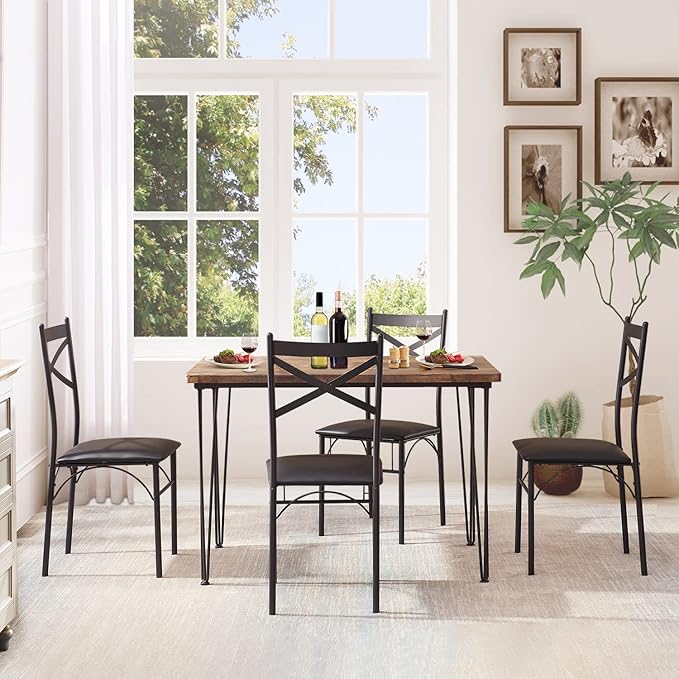 VECELO 5-Piece Dining Table Set - Image 4