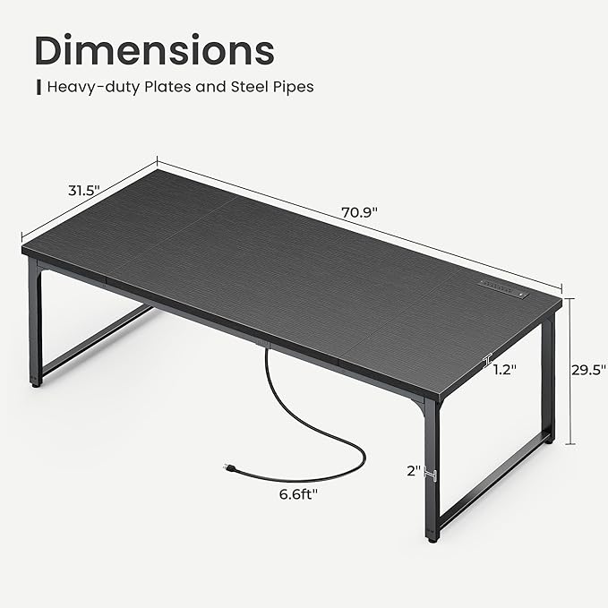 Huuger 71 x 31.5 Inch Desk - Image 3