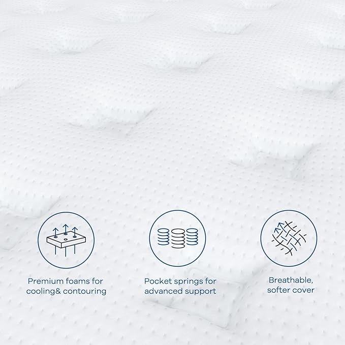 Coolvie Queen Mattress Firm, Strong Coils Hybrid Mattresses - Image 7